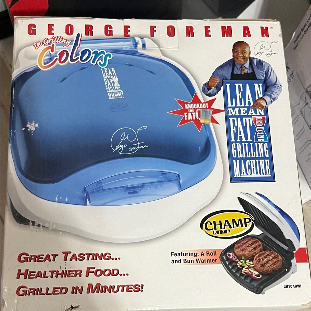 George Foreman Blue Grill Machine